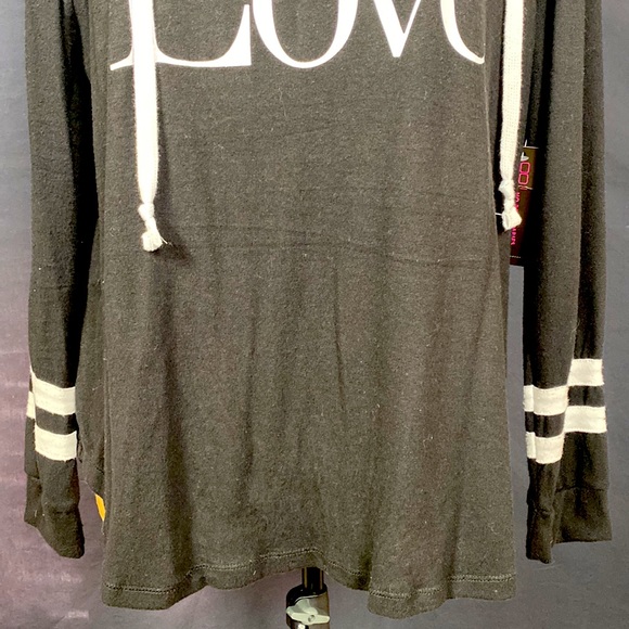 No Boundaries Light Weight LOVE Hooded Sweater - Picture 3 of 6